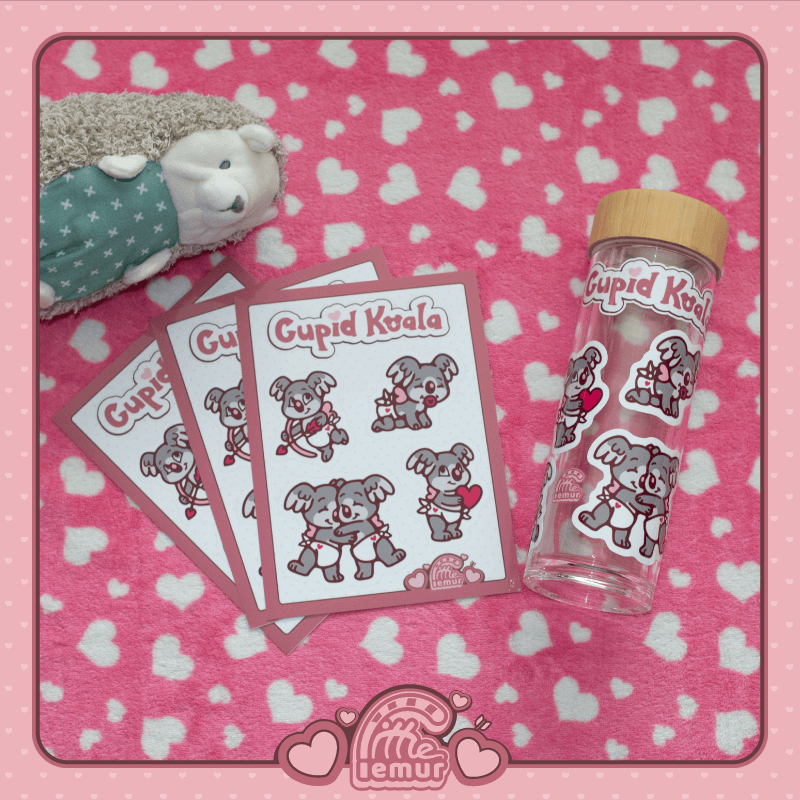 Cupid Koalas Sticker Sheet