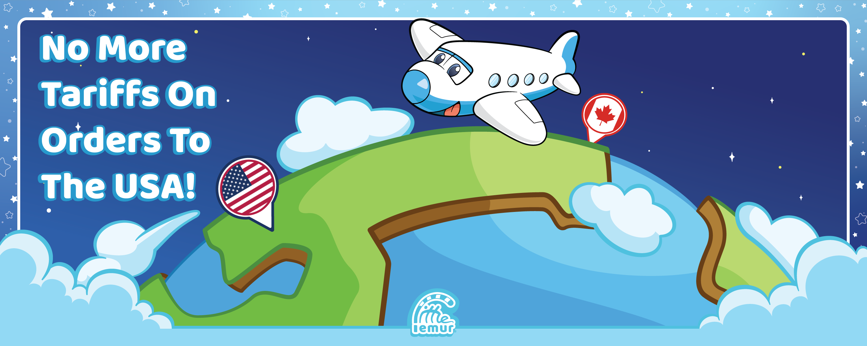 No More Tariffs On Orders To The USA! – Little Lemur Stickers