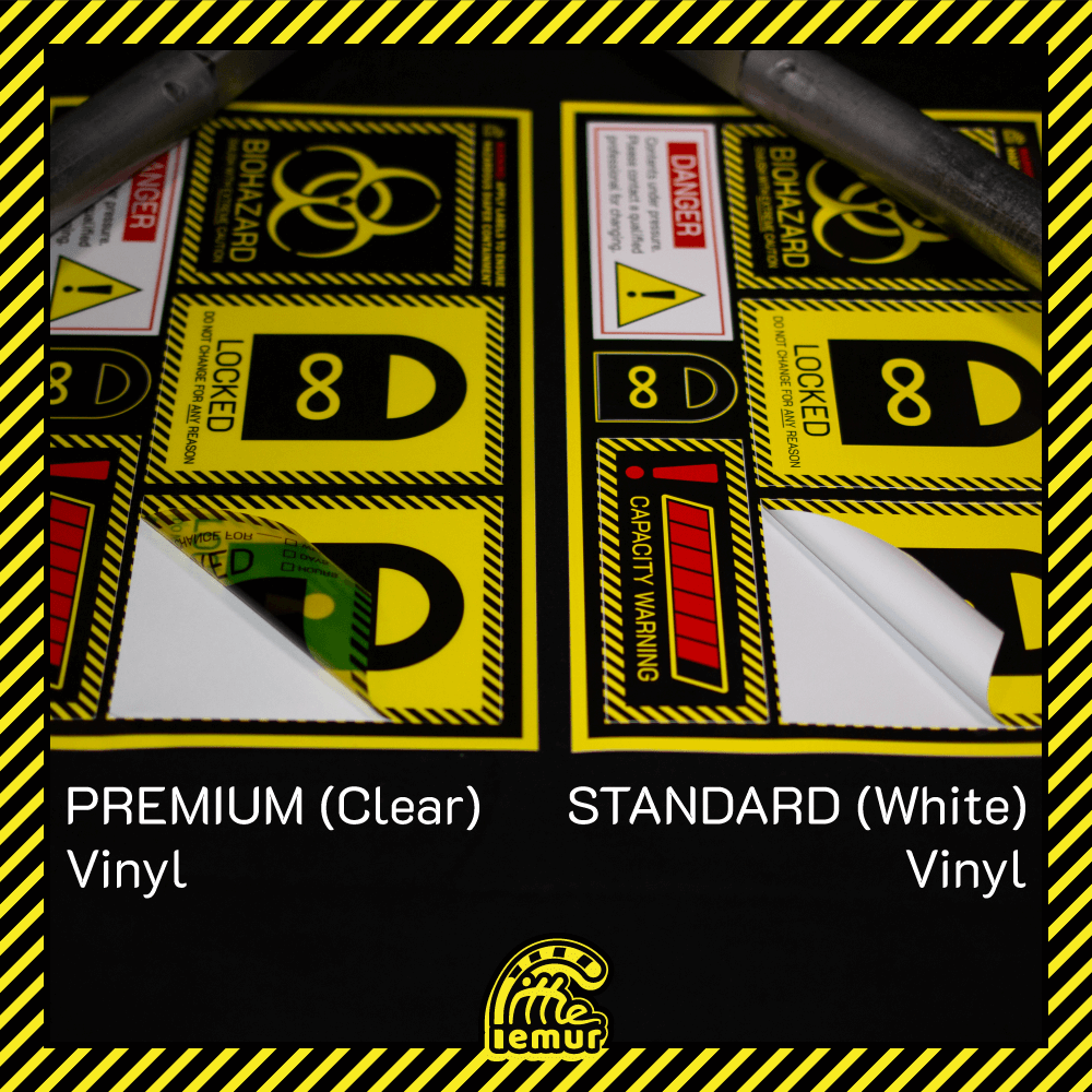 Hazardous Containment Labels – Little Lemur Stickers