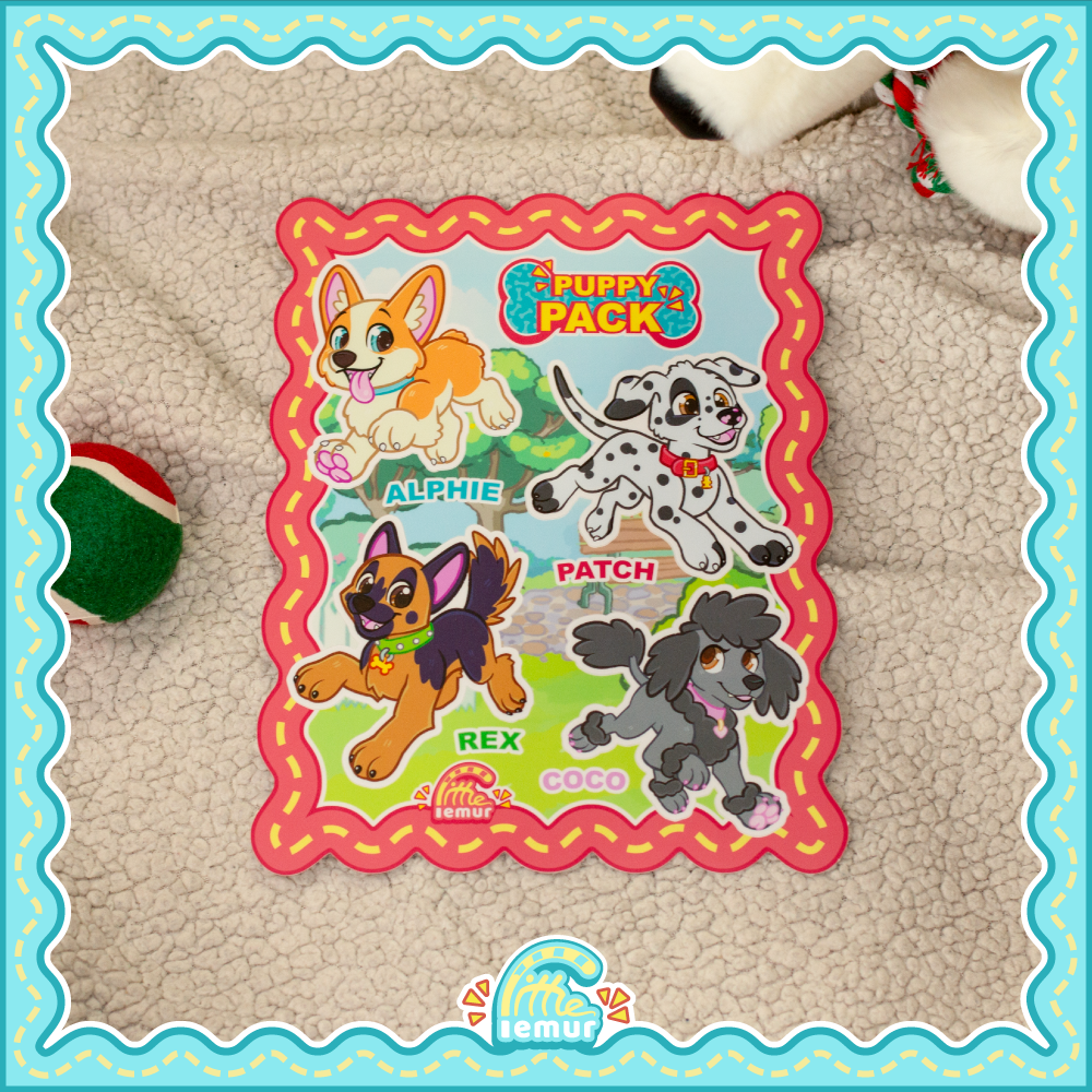 Puppy Pack Sticker Sheet